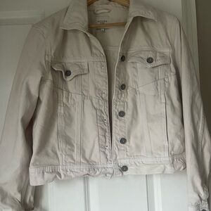 Women's Cream Denim Jacket